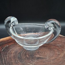 Vtg Signed Steuben Crystal Snail Scroll Open Sugar Bowl 7042 Irene Benton 1947 picture