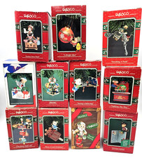 Vintage Enesco Treasury of Christmas Ornaments Lot of 11 Original Boxes picture