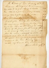 Thomas M Chesney Washington CO PA Estate Peter Henritz 1825 Handwritten Signed picture