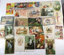 24 OLD CLASSIC POST CARDS, EARLY 20TH C, VARIOUS THEMES, GOOD+ CONDITION picture