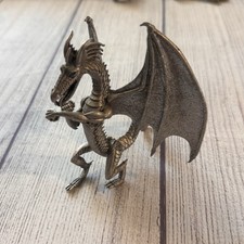 Vintage Rawcliffe Pewter PP1314 Dragon Figurine Green Eyes Made In USA Fantasy picture