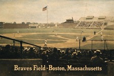 MODERN Postcard - Braves Field Boston, Massachusetts Baseball Stadium A333 picture