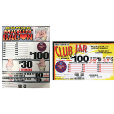 2 NEW BAGS 1 POINT/205P 4-FOLD PAPER TICKETS MAKIN BACON CLUB JAR PARTY GAME picture