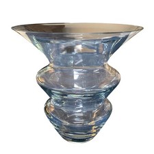 Studio Nova Clear Glass Vase Portugal Contemporary Art Glass Candy Dish Bowl 10B picture