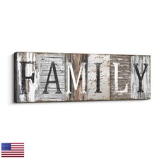 Pinetree Art Family Quotes Canvas Prints 12 x 36 inch picture
