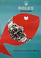 Rolex Submariner Watch REPRINT vintage classic ad 11x15 Poster Luxury wall art picture