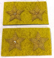 CIVIL WAR CS CONFEDERATE LT. COLONEL FROCK COAT JACKET COLLAR INSIGNIA-CAVALRY picture
