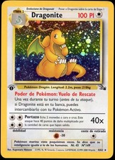 2000 Pokemon SPANISH 1st Edition Fossil Dragonite Holo 4/62 EX picture