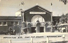 STATE FAIR GROUNDS AG BUILDING hutchinson ks. vintage postcard. kansas picture