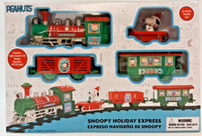 Snoopy Peanuts NEW Holiday Express 12 Piece Christmas Train Set w/Light & Sound picture