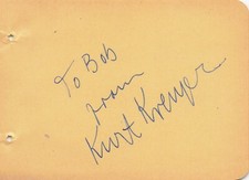 Kurt Kreuger Signed Autographed 4.5x6 Album Page 1940s Actor picture