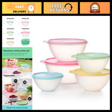 Vintage Pastel 10-Piece Food Storage Set - 5 Bowls & 5 Lids, Airtight Containers picture