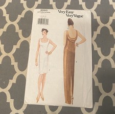 Vogue Misses Dress Pattern 9593 size 8-10-12 uncut picture