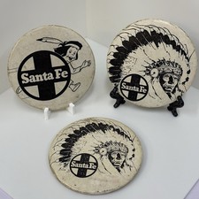 Santa Fe Railroad Pinback Buttons Lot of 3 Chief & Chico Collectibles 3” RARE picture