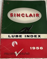 RARE Sinclair Oil Lube Index Guide 1956 Original Advertising NICE picture
