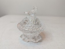 Hofbauer Byrd Bird Crystal Covered Dish Sawtooth Edge 4