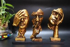 Creative Abstract Decor Statue Face & Hand Statues and Sculptures Office Decor picture
