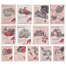 13 Vintage 1950s Texaco Fire Chief Gasoline Dalmatian Puppy Print Ads Collection picture