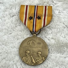 WWII US Military Asiatic Pacific Campaign Medal Award with 2 Stars in Box picture