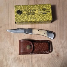 Wild Turkey Handmade Bone Handle Steel Clip Point w/ Box&sheath picture