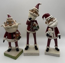 Set of 3 Santa Claus  Snowman Gingerbread Puppy Dept 56 Figurine Figure Xmas NEW picture