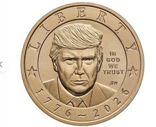 2026 P President Trump Semiquincentennial $1 Coin IN HAND picture