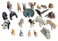 Lot 22 Schleich Animals Peacock Panda Polar Bear Safari Figure Germany 2000s VTG picture