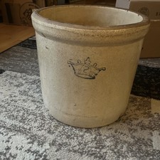Antique Robinson Ransbottom Blue Crown 2 Gallon Stoneware Crock Pottery picture