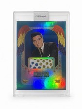 Elvis Presley 2026 Keepsake Relic Fabric Jumpsuit Swatch #50 Blue 084/100 picture