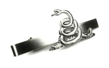 Don't Tread on Me Dont Gadsden Flag Snake Wedding Suit Tie Bar Clip picture