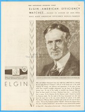 1929 Elgin National Watch Co IL Harvey S Firestone Portrait Wristwatch Ad picture