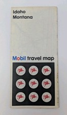 Vintage Idaho Montana Road Travel Map 1973 Rand McNally Mobil Oil Company picture