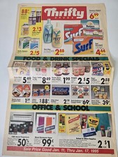 1995 Thrifty Drug Sale Advertising Foldout Vintage California Advertising Epheme picture