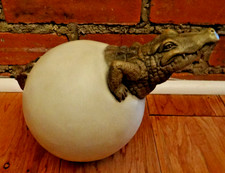 Vintage TMS 2002 Alligator Hatching Resin Sculpture 10