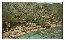 Avalon California Beach Standard Postcard COPY RPPC picture
