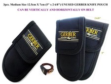 3 Nice Medium Size 13x7cm (5 ”L x 2. 6/8”W) UNUSED GERBER KNIFE POUCH, SHEATH picture