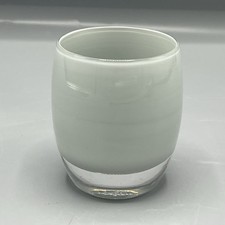 Vtg Glassybaby Hand Blown Glass Votive Candle Holder Beluga Color NWT picture