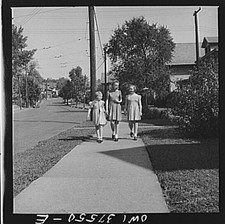 Photo:Cincinnati Ohio Cochran Children Sunday School 1950s Walking Home picture