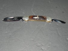 w1 Case XX USA 62131 Etched Canoe 5 Dot 1985 Bone 2 Blade Pocket Knife picture