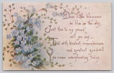 Forget Me Not Postcard Poem Sandford Card Co Danville NY Divided Back picture