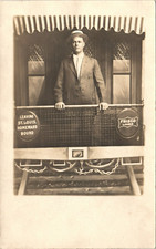 LEAVING ST LOUIS original real photo postcard rppc FRISCO LINES PROP TRAIN c1910 picture