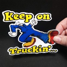 KEEP ON TRUCKIN' Vintage Style DECAL, Vinyl STICKER picture