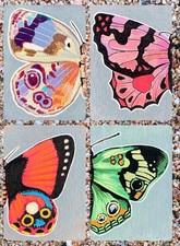 ACEO Art Card PRINTS Set of 4 Hand Painted Acrylic Original 3.5inx2.5in picture