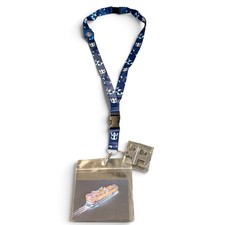 NEW Royal Caribbean Cruise Ship Lanyard with Metal Anchor Logo & ID Card Holder picture