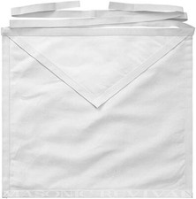 Cali Masonic store Entered Apprentice Masonic White  Cloth Apron picture