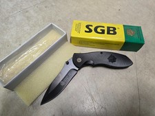 PUMA SGB Pounce3507 Pocketknife German Steel Drop Point Plain Edge Manual Black picture