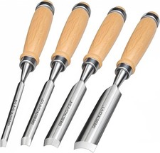 4Pcs Semicircle Chisel Set Carpenter Gouge Chrome Vanadium Steel Semi-Circular C picture