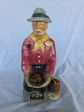 Vintage 1969 Ezra Brooks Gold Miner Bourbon Decanter Heritage China Empty GUC picture