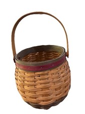 Gerald Henn Handcrafted Round Basket With Handle Nice Cute picture