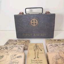 MSA Mine Safety Appliances Company FIRST AID KIT METAL BOX Vintage Pittsburgh Oh picture